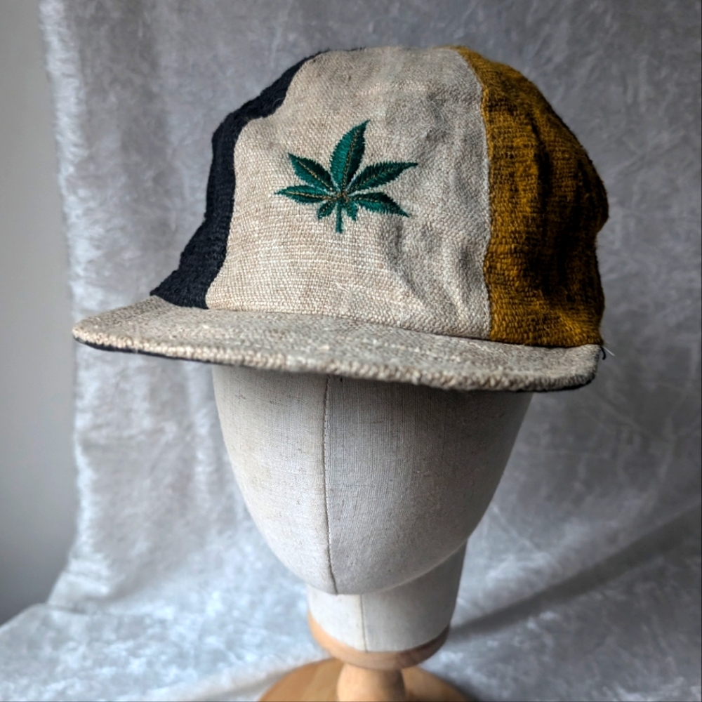 Nepal 100% Hemp Snap Back Kush Cannabis Ganja Leaf Colorblock